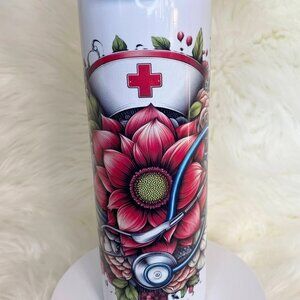 Adorable vibrant NURSE 20 oz insulated tumbler. Perfect gift for any Nurse!